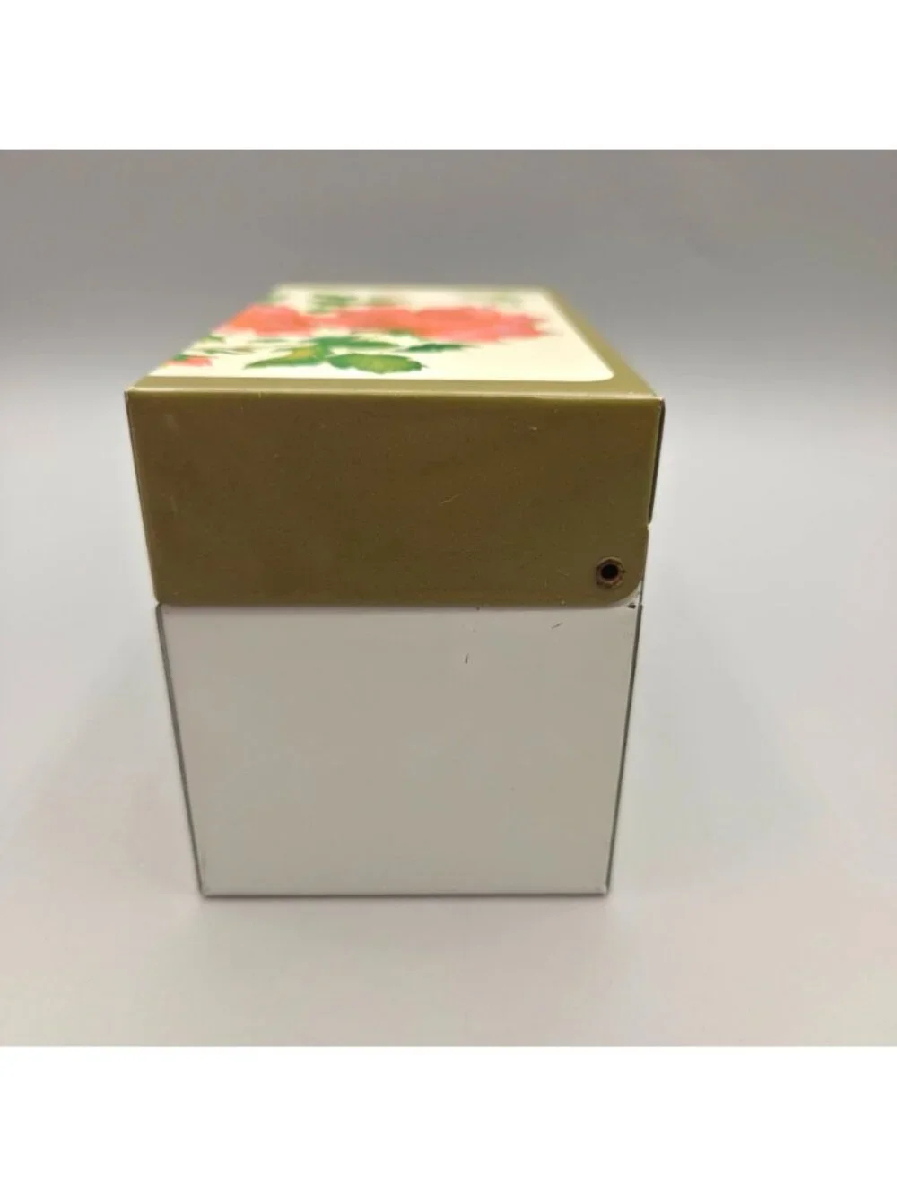 Vintage Recipe Box Floral Lid South Dakota Cow-Belles Recipe Cards Ohio Art